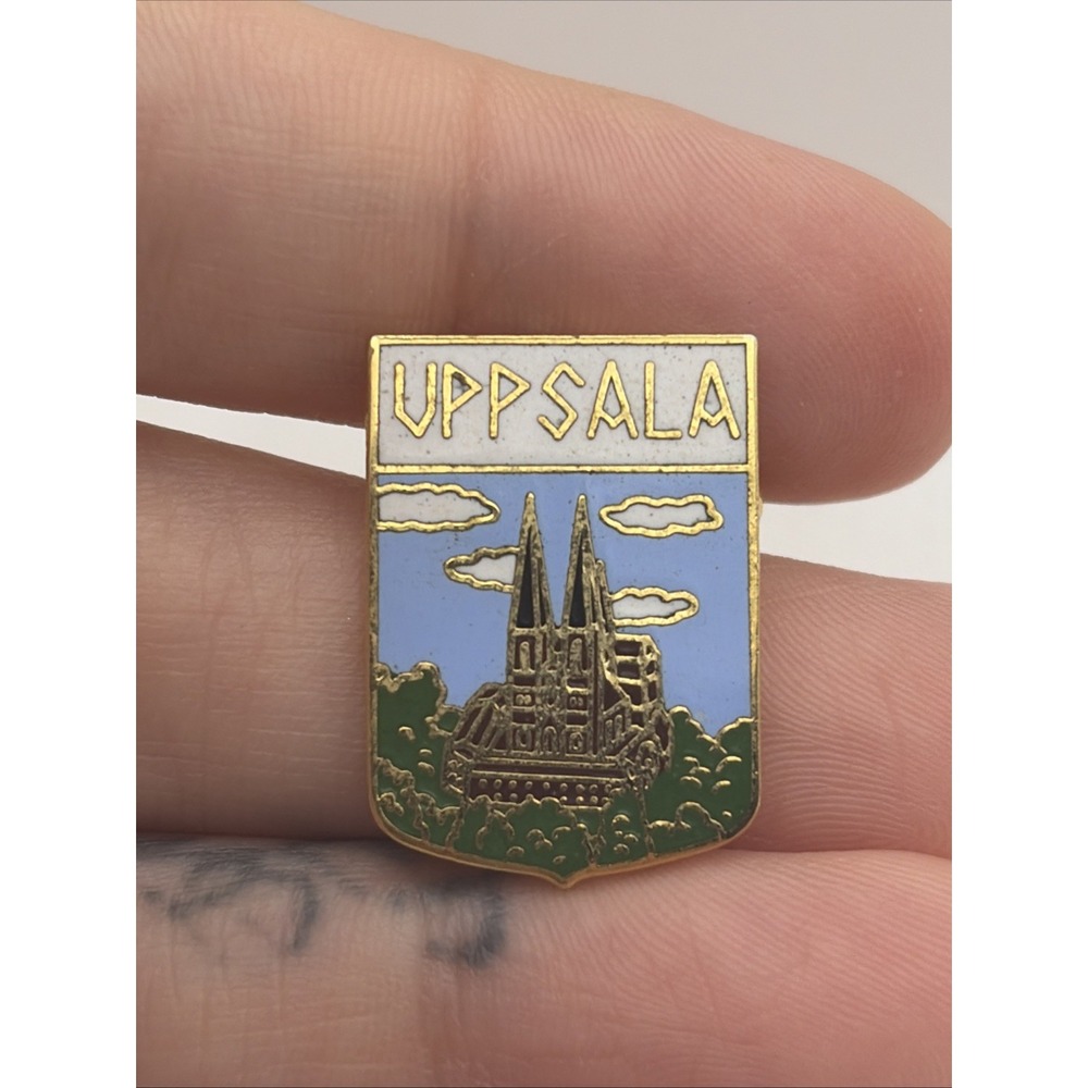 Uppsala Cathedral Sweden Swedish City Europe Lapel Hat Pin